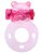 Розовое эрекционное кольцо «Медвежонок» с мини-вибратором, цвет прозрачный - Eroticon