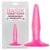 Анальная пробка Basix Rubber Works - Mini Butt Plug, цвет розовый - Pipedream