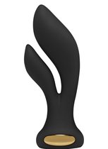 Черный вибромассажёр Aura Double Stimulator - 14,5 см., цвет черный - Toy Joy