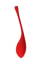 Красный вагинальный шарик METIS на шнурке с кристаллом, цвет красный - Dream toys