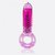 Фиолетовое эрекционное кольцо с вибрацией и пальчиком OYEAH PURPLE, цвет фиолетовый - Screaming O