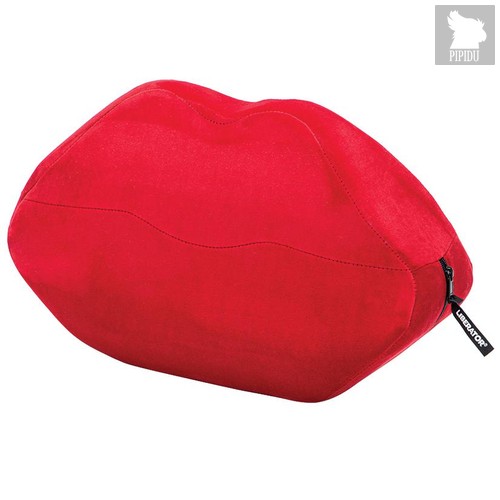 Красная микрофибровая подушка для любви Kiss Wedge, цвет красный - Liberator