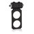 Чёрное эрекционное кольцо с вибрацией и подхватом мошонки Silicone Lovers Gear Figure 8 Enhancer, цвет черный - California Exotic Novelties