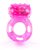 Розовое гелевое эрекционное кольцо с вибропулей, цвет розовый - Brazzers