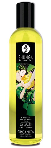Массажное масло Organica с ароматом зеленого чая - 250 мл - Shunga Erotic Art