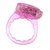 Тонкое розовое эрекционное кольцо с вибратором, цвет розовый - Toyfa