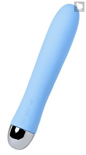 Голубой силиконовый вибратор с функцией нагрева и пульсирующими шариками FAHRENHEIT - 19 см, цвет голубой - Toyfa