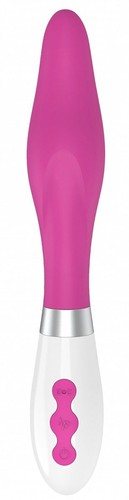 Розовый вибратор Athamas конической формы - 22,7 см., цвет розовый - Shots Media