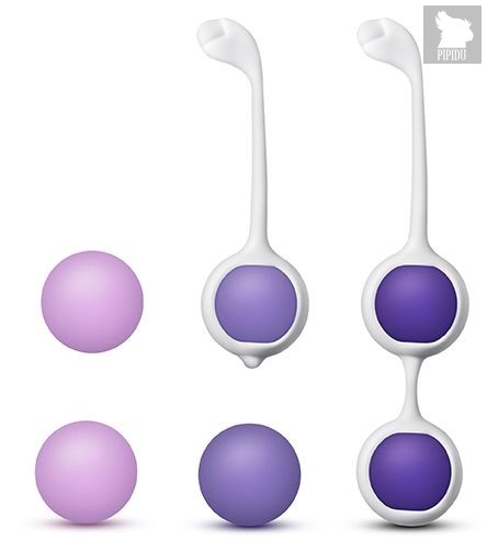 Комплект вагинальных шариков Kegel Training Kit, цвет фиолетовый - Blush Novelties