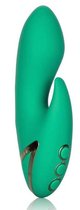 Зеленый вибромассажер-кролик Sierra Sensation - 15 см., цвет зеленый - California Exotic Novelties