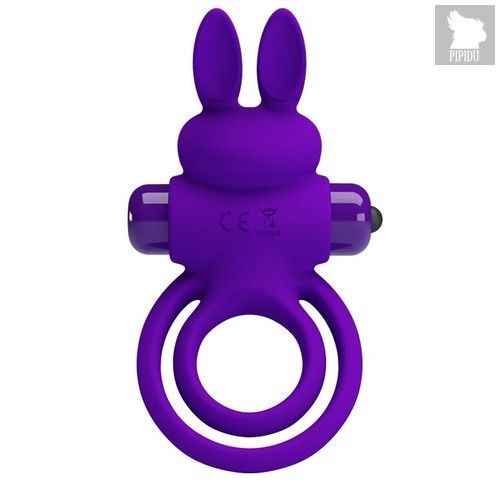 Фиолетовое эрекционное кольцо с вибростимуляцией клитора Vibrant Penis Ring III, цвет фиолетовый - Baile