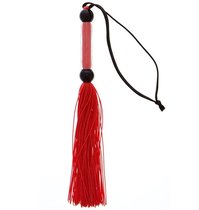Мини-плеть из силикона и акрила SILICONE FLOGGER WHIP - 25,6 см, цвет красный - Blush Novelties