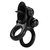 Черное эрекционное кольцо с подхватом мошонки и стимулятором клитора Passionate Ring, цвет черный - Baile