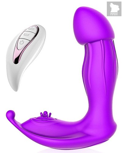 Фиолетовый вибратор WaveGod с пультом ДУ, цвет фиолетовый - A-Loving