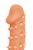 Телесная закрытая насадка с пупырышками Cock Sleeve 005 Size L - 17,6 см., цвет телесный - Kokos