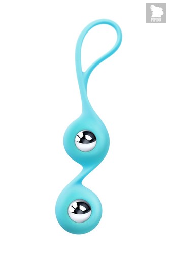 Голубые вагинальные шарики Futa, цвет голубой - Toyfa