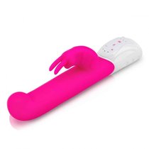 Розовый вибромассажер для G-точки Come hither G-Spot Rabbit - 24,5 см., цвет розовый - Rabbit Essentials