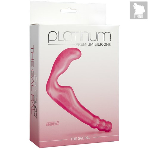Страпон Platinum Premium Silicone - The Gal Pal, цвет розовый - Doc Johnson