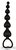 Черная силиконовая анальная елочка - 15 см., цвет черный - Brazzers