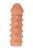 Телесная закрытая насадка с шариками Cock Sleeve 010 Size S - 13,8 см., цвет телесный - Kokos
