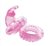 Розовое вибрирующее кольцо с зайчиком, цвет розовый - Eroplant