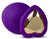 Фиолетовая анальная пробка Bling Plug Large с золотистым стразом - 9,5 см., цвет фиолетовый - Blush Novelties