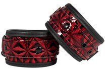 Красно-черные поножи Luxury Ankle Cuffs, цвет красный/черный - Shots Media