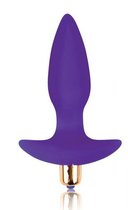 Фиолетовая коническая анальная пробка Sweet Toys - 10,5 см., цвет фиолетовый - Bioritm