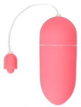 Розовое гладкое виброяйцо Vibrating Egg - 8 см., цвет розовый - Shots Media