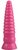 Розовая рельефная коническая анальная втулка - 22,5 см., цвет розовый - МиФ