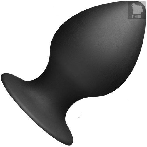 Анальная пробка Medium Silicone Anal Plug - 10 см, цвет черный - XR Brands
