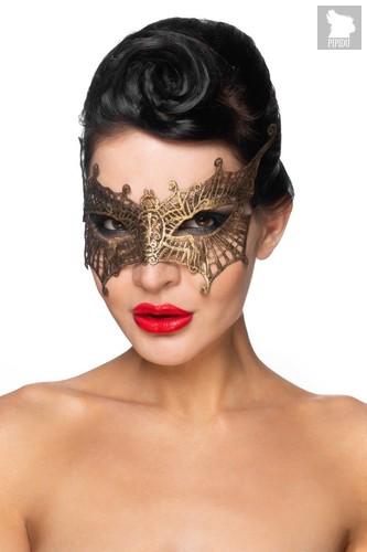 Золотистая карнавальная маска "Алькор", цвет золотой - МиФ