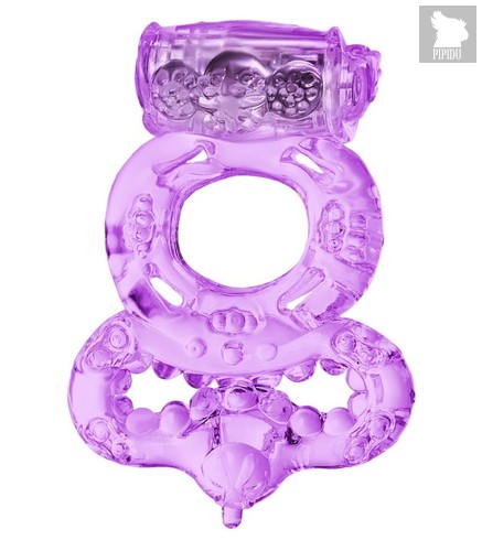 Фиолетовое виброкольцо с подхватом, цвет фиолетовый - Toyfa