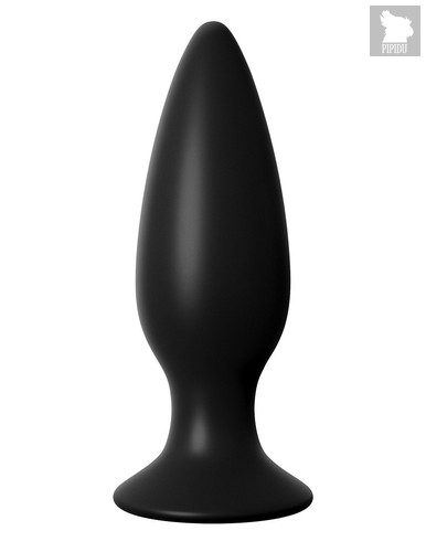 Чёрная большая анальная вибропробка Large Rechargeable Anal Plug - 13,5 см, цвет черный - Pipedream