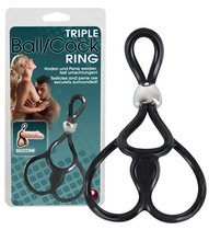 Лассо с подхватом мошонки Triple Ball-und Cockring