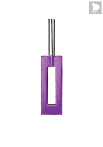 Фиолетовая шлёпалка Leather Gap Paddle - 35 см - Shots Media