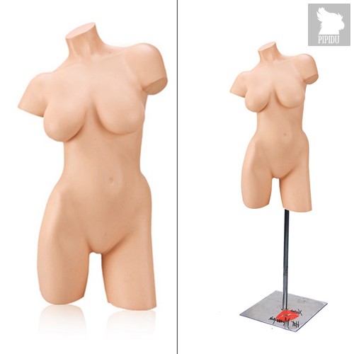 Манекен девушка торс на металлической подставке (левый) - Hot mannequin