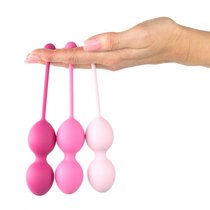 Набор из 3 розовых вагинальных шариков FemmeFit Advanced Pelvic Muscle Training Set, цвет розовый - FeelzToys