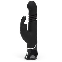 Черный хай-тек вибратор Greedy Girl Thrusting Rabbit Vibrator - 22,8 см., цвет черный - Lovehoney