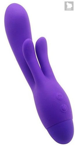 Фиолетовый вибратор INDULGENCE Frolic Bunny - 18,5 см., цвет фиолетовый - Howells