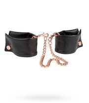 мягкие наручники Entice French Cuffs с цепью, цвет черный - California Exotic Novelties