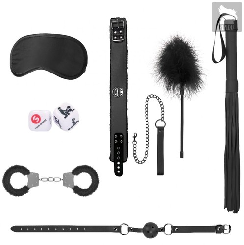 Черный игровой набор Introductory Bondage Kit №6, цвет черный - Shots Media