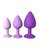 Набор анальных пробок со стразами Fantasy For Her Her Little Gems Trainer Set, цвет фиолетовый - Pipedream