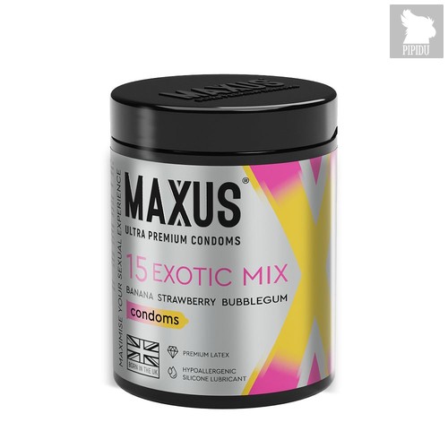 Цветные ароматизированные презервативы MAXUS Exotic Mix - 15 шт. - maxus