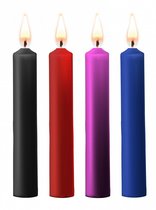 Набор из 4 разноцветных восковых свечей Teasing Wax Candle, цвет разноцветный - Shots Media
