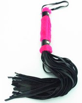Нежная плеть с розовым мехом BDSM Light - 43 см - БДСМ арсенал