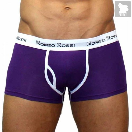 Хлопковые трусы-хипсы, цвет фиолетовый, 2XL - Romeo Rossi