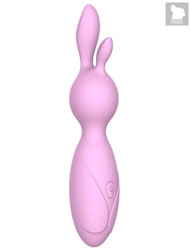 Розовый мини-вибратор Emily с ушками - 16 см., цвет розовый - Winyi