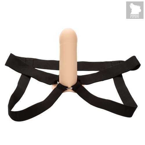 Телесный фаллопротез из силикона Extension with Harness - 15,75 см., цвет телесный - California Exotic Novelties