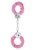 Розовые меховые наручники с ключами - Toy Joy